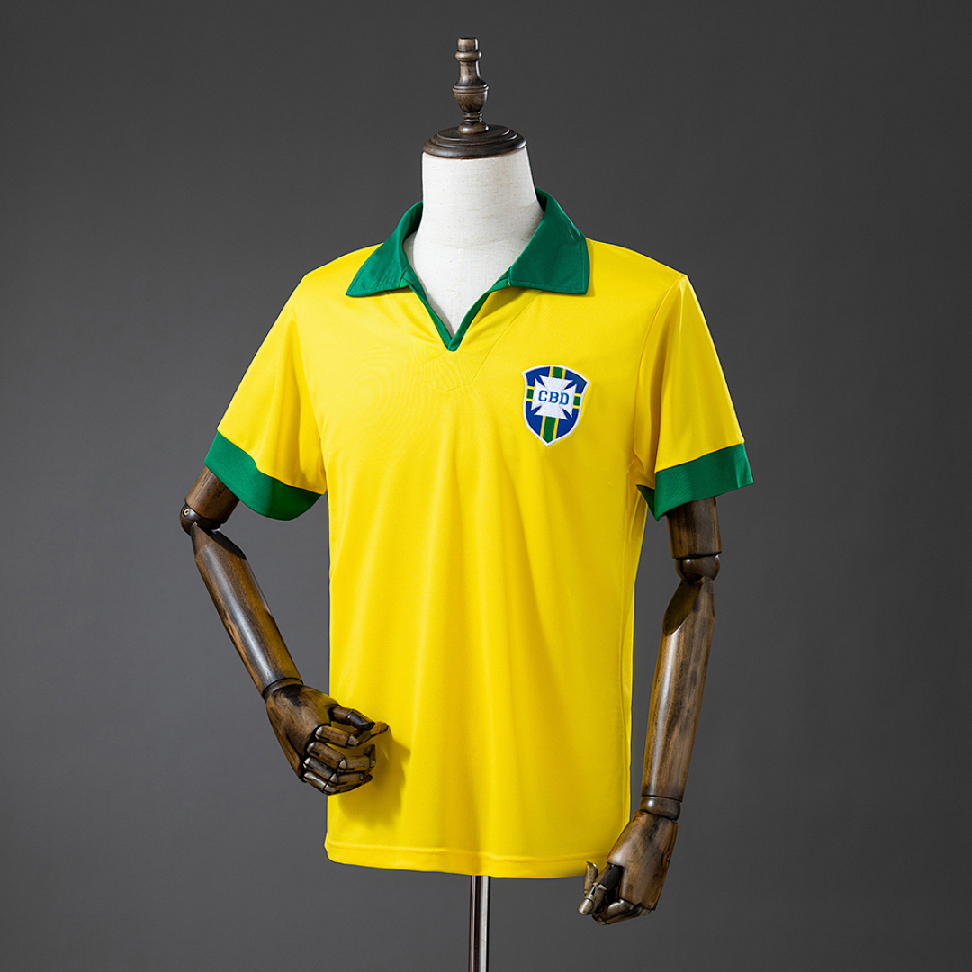 Brazil 1958 Titular Retrô Camisa S-XXL, foto 1