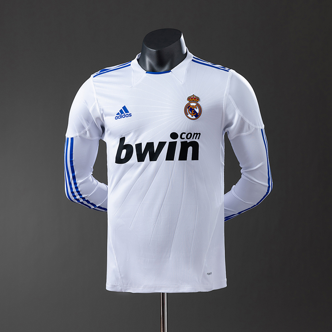 Real Madrid 10/11 Titular Manga longa Versão jogador Retrô Camisa S-3XL, foto 1