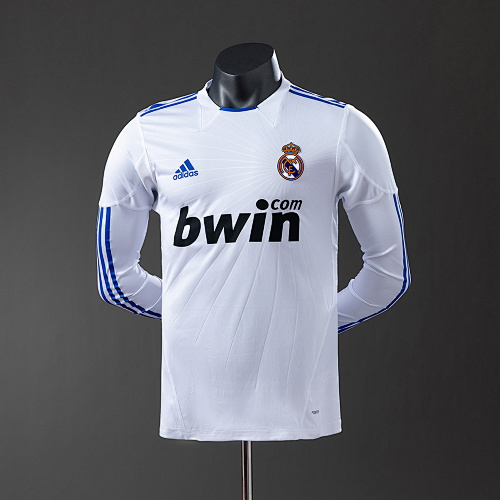 Real Madrid 10/11 Titular Manga longa Versão jogador Retrô Camisa S-3XL