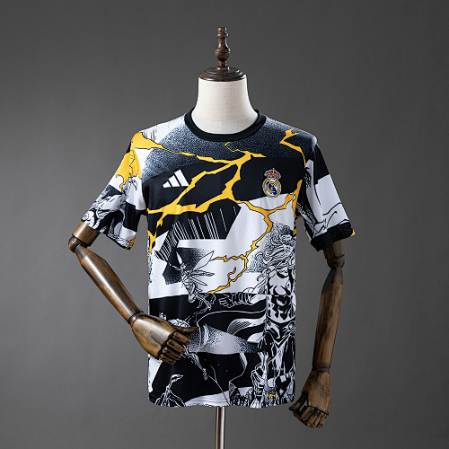 Real Madrid 25/26 Avengers - Pre-Match (Black and White) Camisa S-4XL