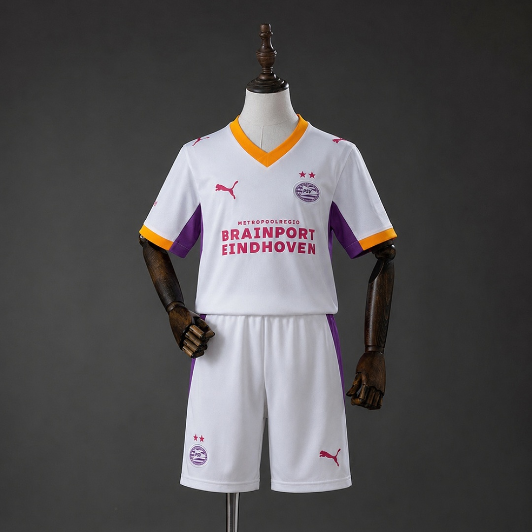 PSV Eindhoven 26/27 Visitante Kids kit Tamanho 16-28, foto 1