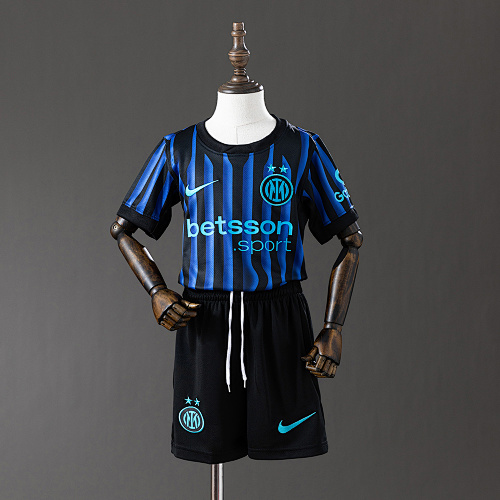 Inter Milan 25/26 Titular Kit infantil Tamanho 16-28