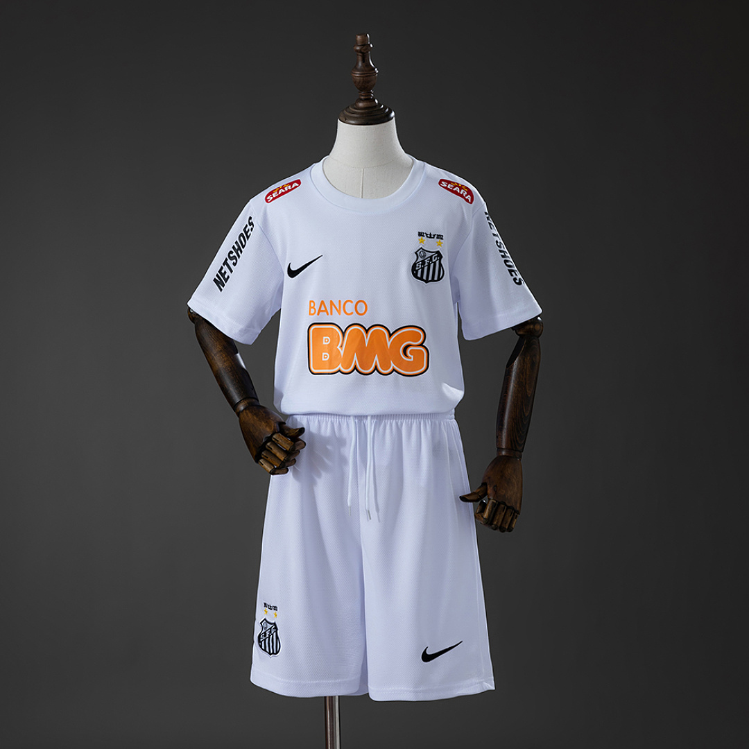 Santos 12/13 Titular Retrô Kit infantil Tamanho 16-28, foto 1
