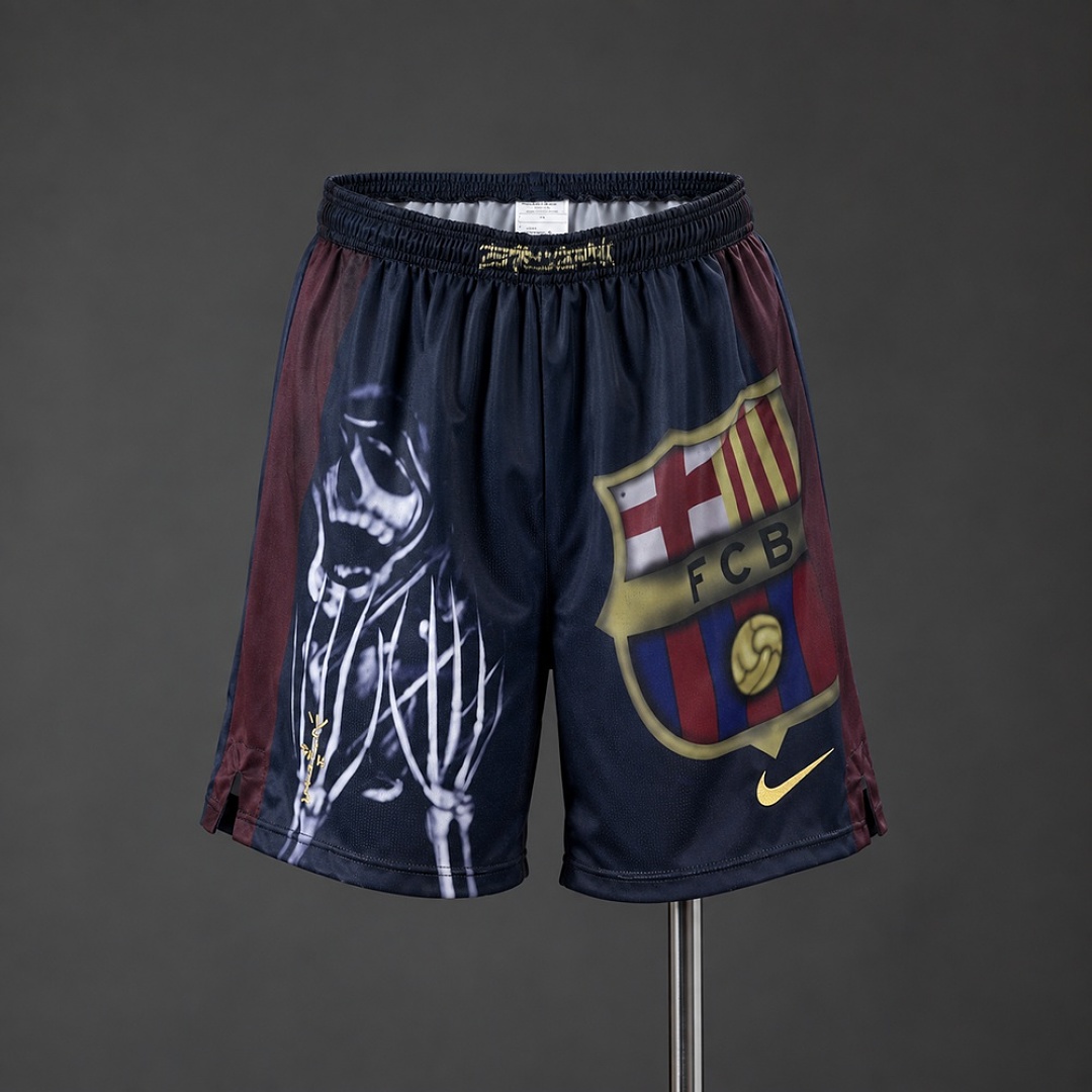 Barcelona 00/01 Titular Retrô Skeleton Shorts S-XXL, foto 1