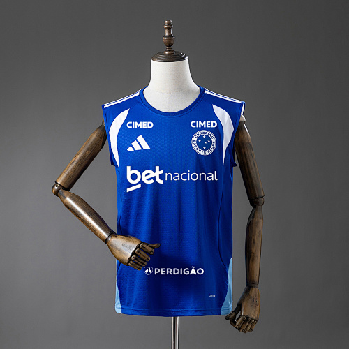Cruzeiro 26/27 All sponsors Training - Blue Vest Camisa S-4XL