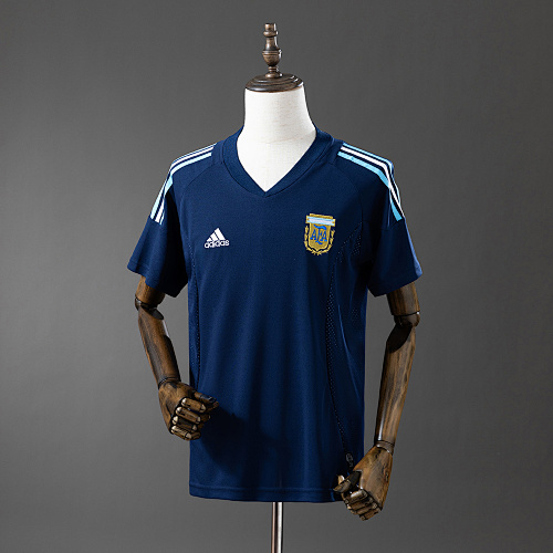 Argentina 2002 Visitante Retrô Camisa S-XXL