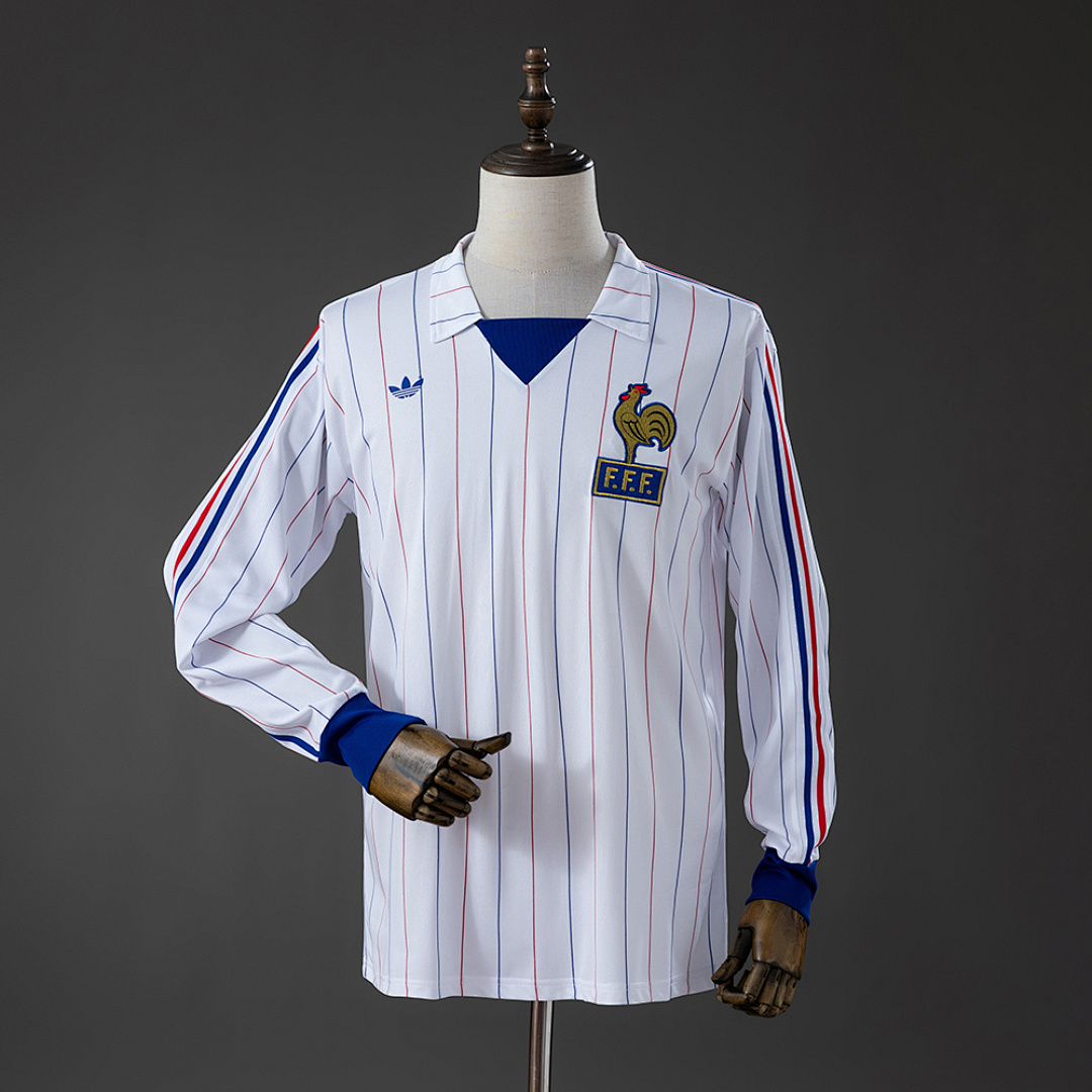 Frence 80/82 Visitante Manga longa Retrô Camisa S-XXL, foto 1