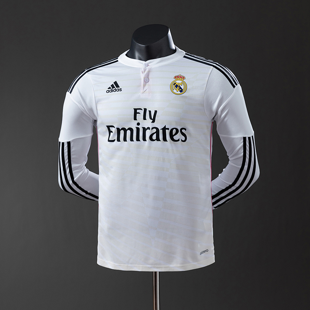 Real Madrid 14/15 Titular Manga longa Versão jogador Retrô Camisa S-3XL, foto 1