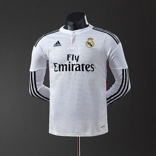 Real Madrid 14/15 Titular Manga longa Versão jogador Retrô Camisa S-3XL