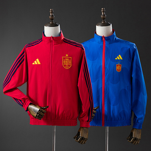 Spain 2026 Reversible Jacket Windbreaker - Red & Blue S-3XL