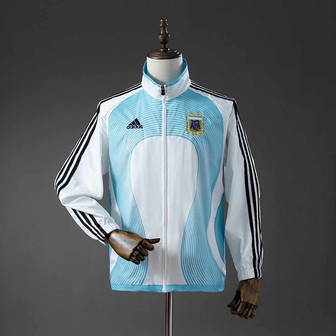 Argentina 05/06 Retrô Windbreaker - White & Blue S-XXL, foto 1