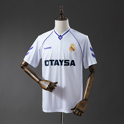 Real Madrid 90/91 Titular Retrô Camisa S-XXL