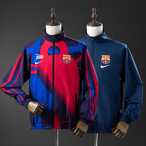 Barcelona Reversible Jacket Windbreaker - Red & Navy S-XXL