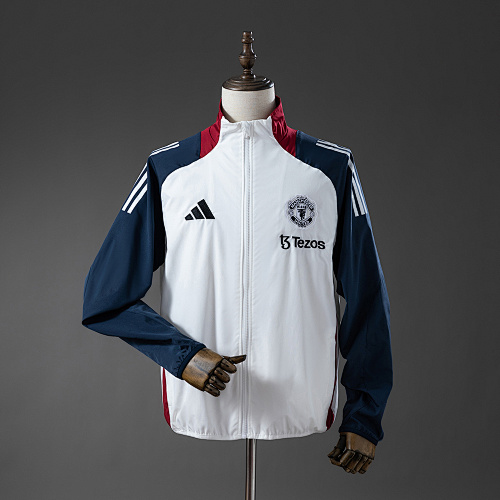 M-U Windbreaker - White & Navy Blue S-XXL