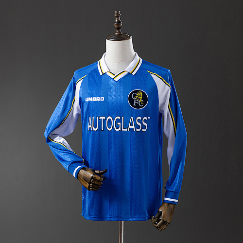 Chelsea 97/99 Titular Manga longa Retrô Camisa S-XXL
