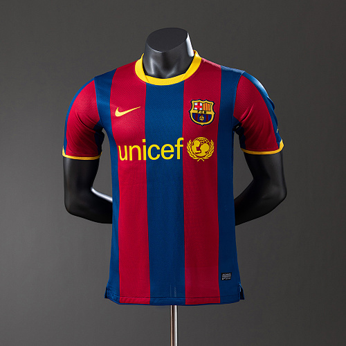 Barcelona 10/11 Titular Manga longa Versão jogador Retrô Camisa S-3XL