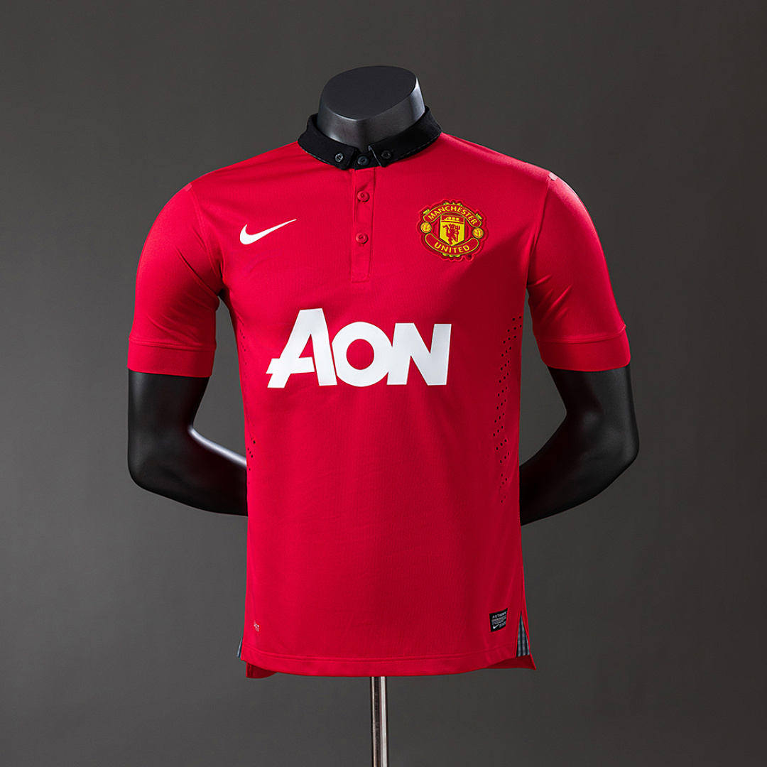 M-U 2013/14 Versão jogador Retrô Titular Camisa S-3XL, foto 1