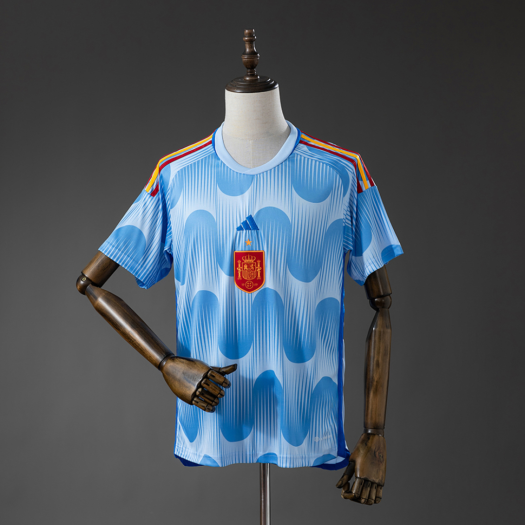 Spain 2022 Visitante Retrô Camisa S-XXL, foto 1