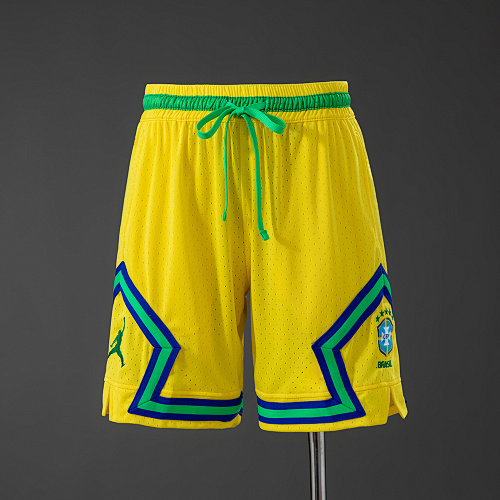Brazil 2026 Basketball Shorts Yellow S-4XL