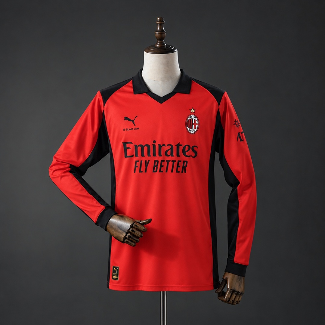 AC Milan 26/27 Quarta Visitante Manga longa Camisa S-4XL, foto 1