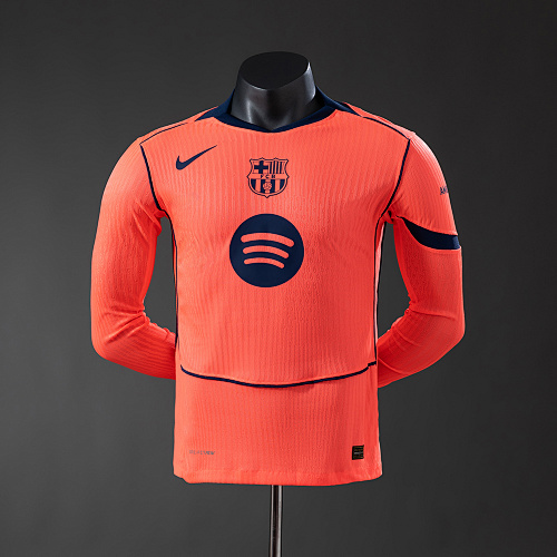 Barcelona 25/26 Terceira Manga longa Versão jogador Camisa S-3XL