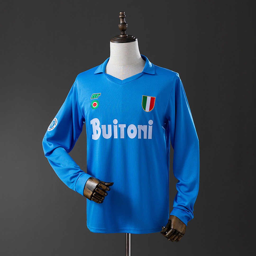 Retrô Manga longa Napoli 87/88 Titular S-XXL, foto 1