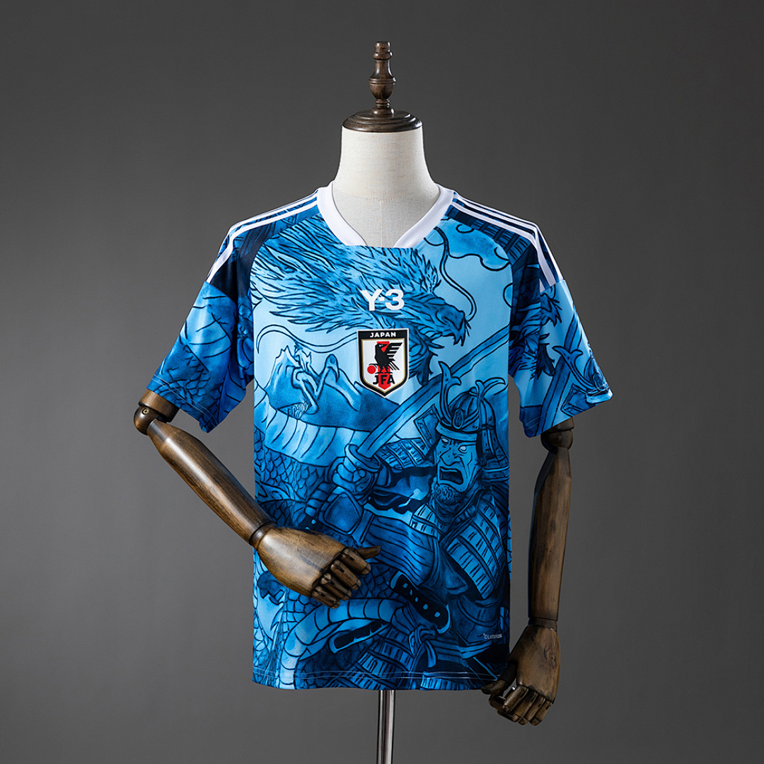 Japan 25/26 Samurai and Blue Dragon Pattern Camisa S-XXL, foto 1