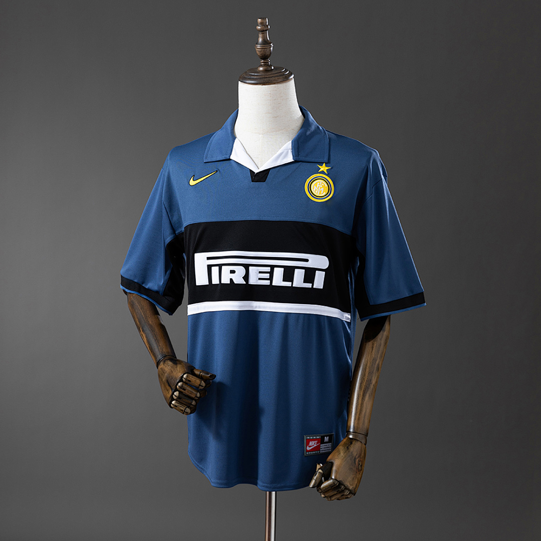 Inter Milan 1998/99 Second Visitante Retrô Camisa S-XXL, foto 1