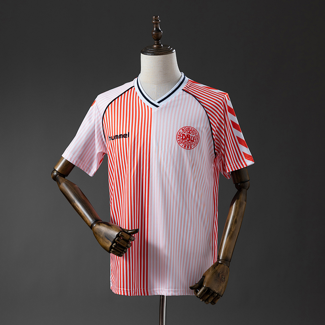 Denmark 1986 Visitante Retrô Camisa S-XXL, foto 1