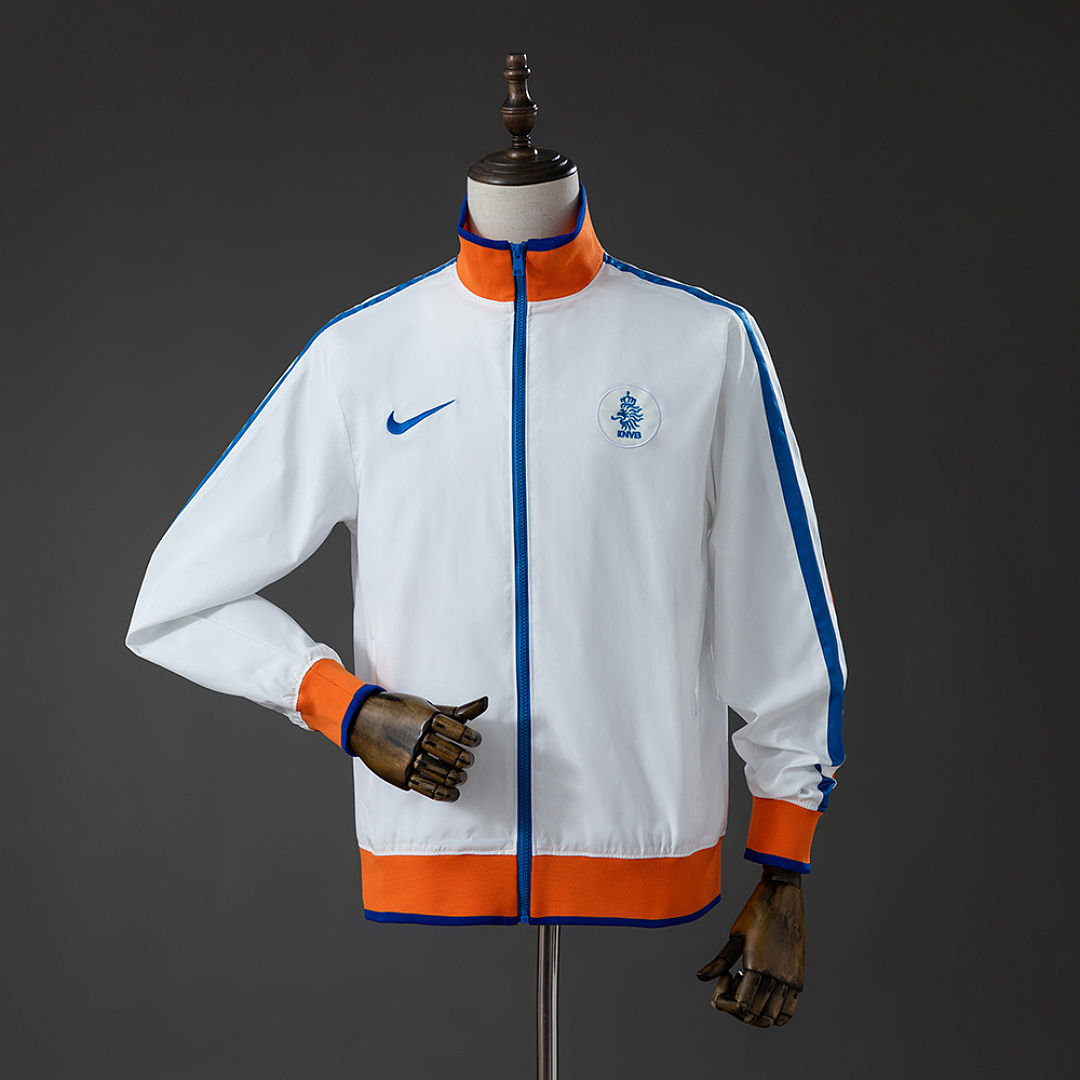 Netherlands 10/11 Retrô Windbreaker White S-XXL, foto 1