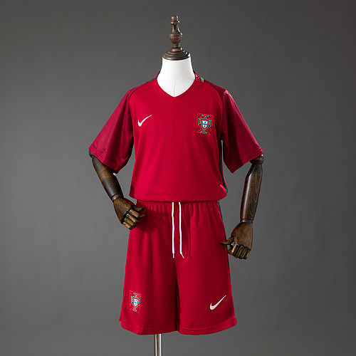 Portugal 16/17 Titular Retrô Kit infantil Tamanho 16-28