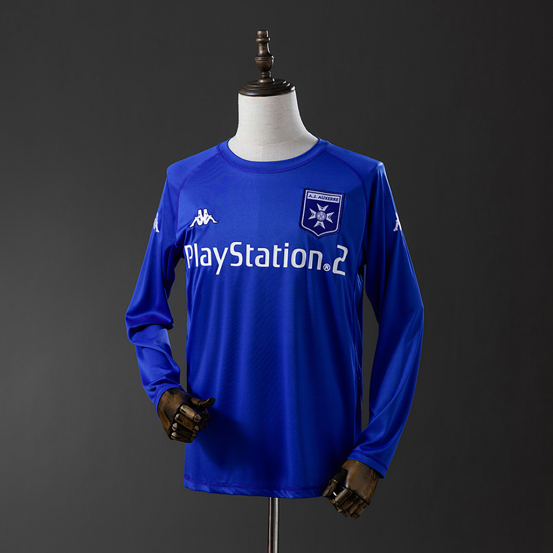 Auxerre 03/04 Visitante Manga longa Retrô Camisa S-XXL, foto 1