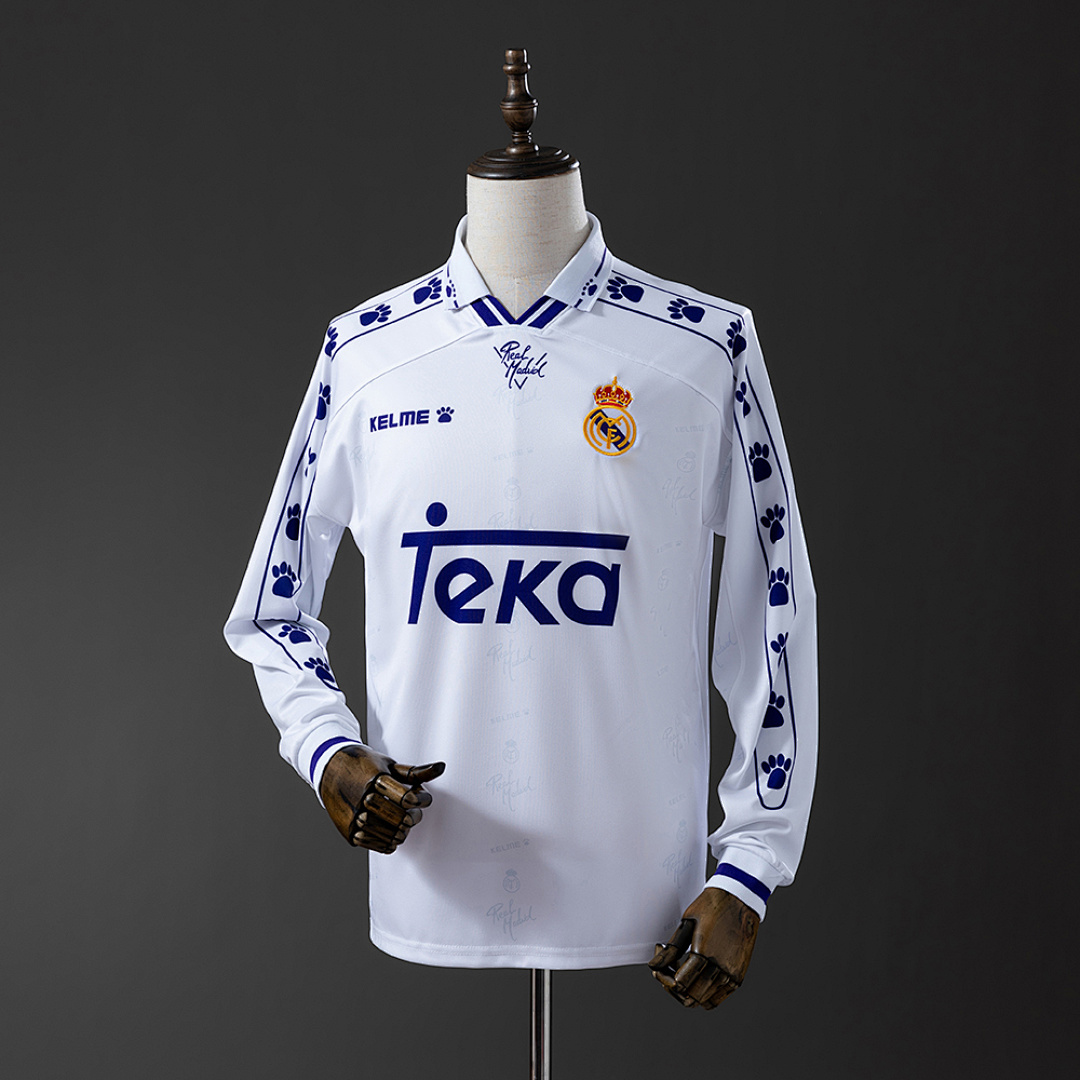 Retrô Manga longa Real Madrid 94/96 Titular S-XXL, foto 1