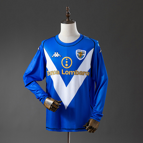 Brescia Calcio 2003 Titular Manga longa Retrô Camisa S-XXL