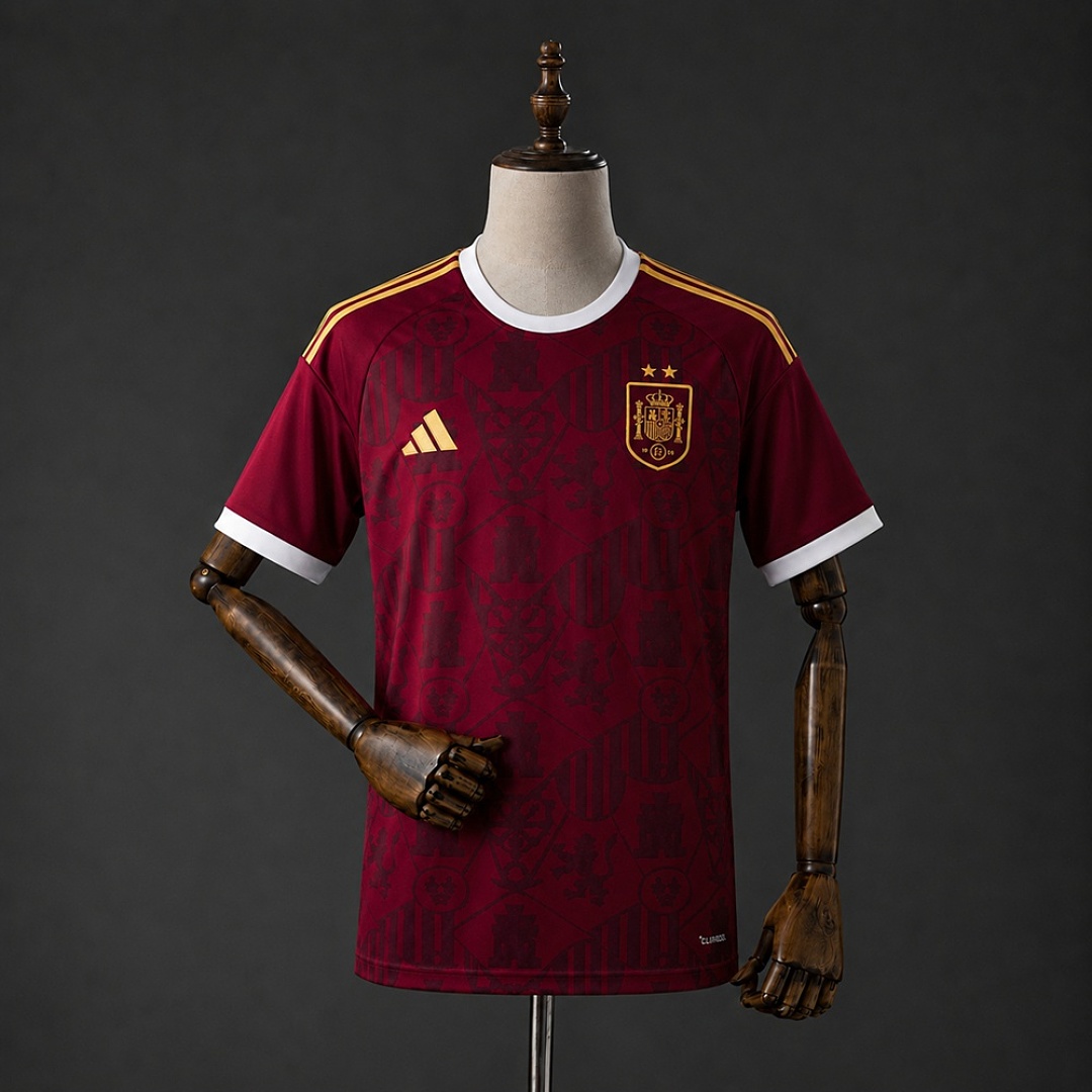 Spain 2026 Burgundy Champion Commemorative Camisa S-4XL, foto 1