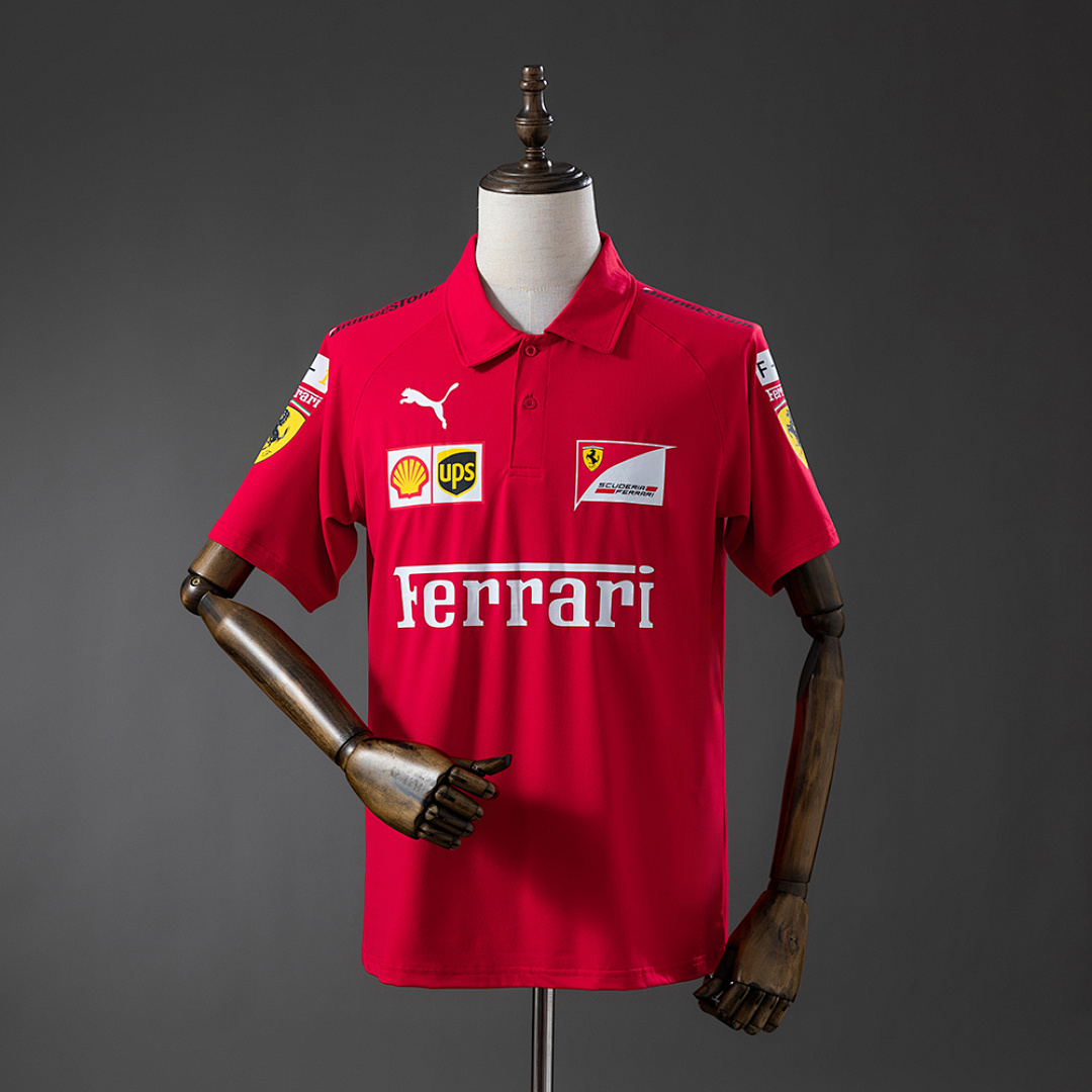 Scuderia Ferrari F1 2025 Red Polo S-3XL, foto 1