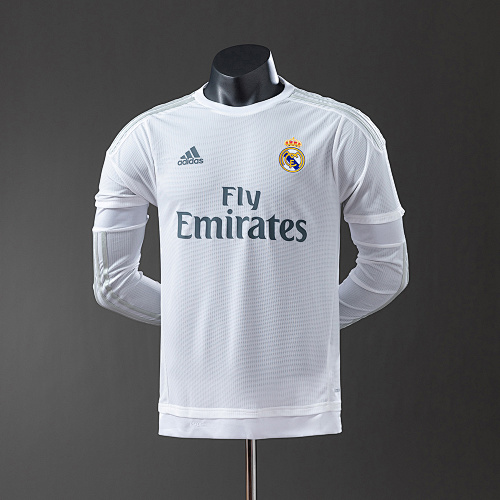 Real Madrid 15/16 Titular Manga longa Versão jogador Retrô Camisa S-3XL