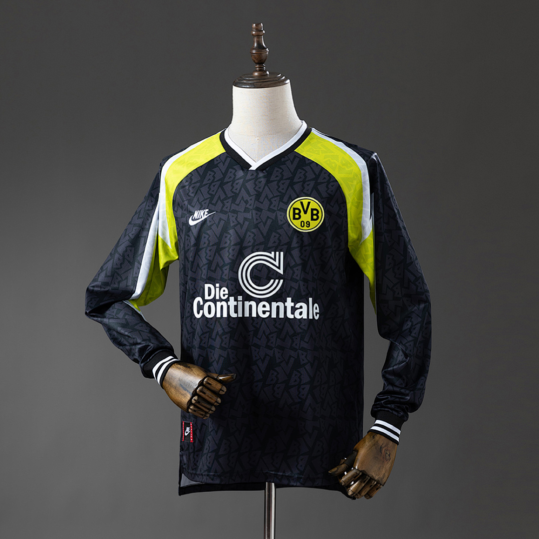 Dortmund 95/96 Visitante Manga longa Retrô Camisa S-XXL, foto 1