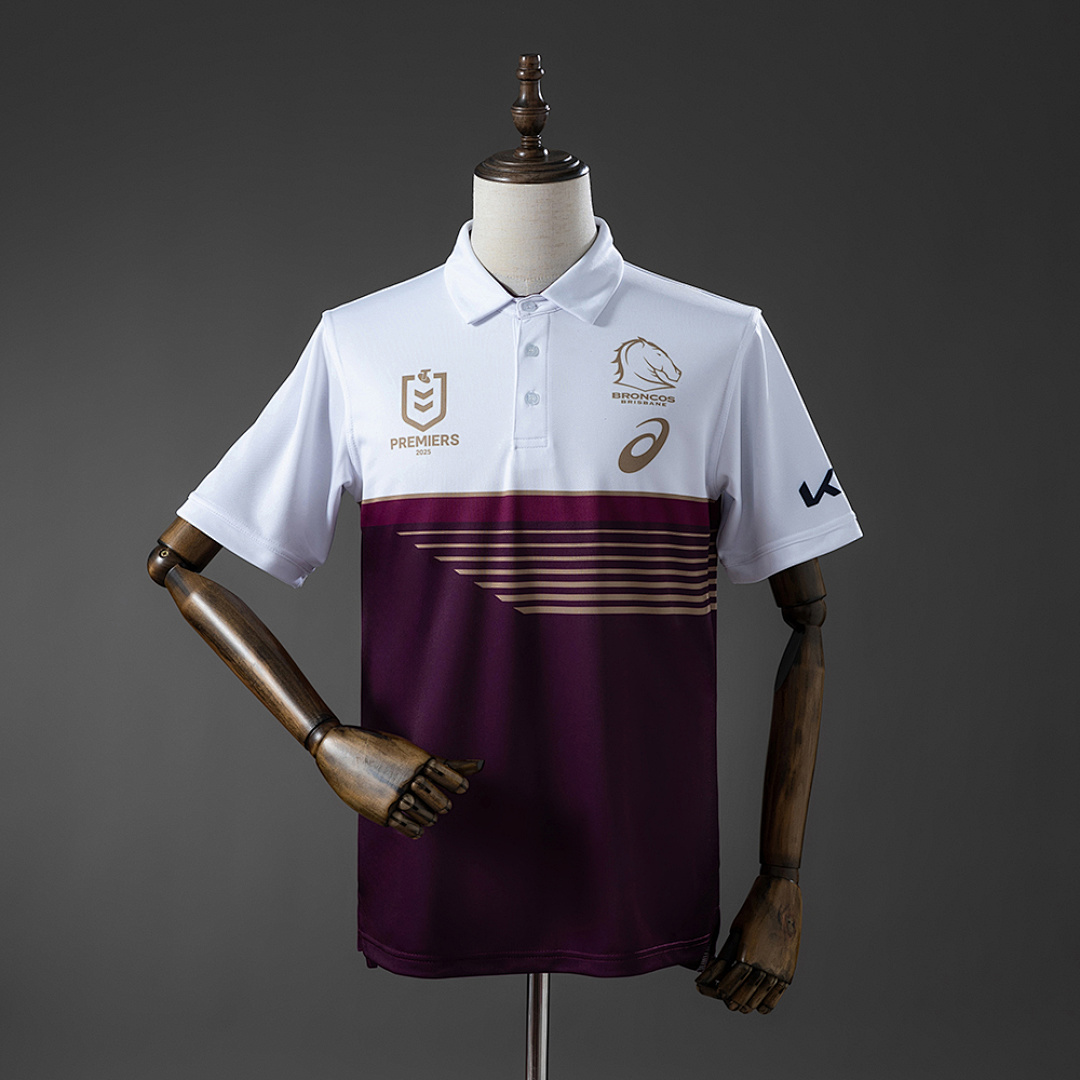 NRL Brisbane Broncos 2025 Grand Champion POLO S-5XL, foto 1