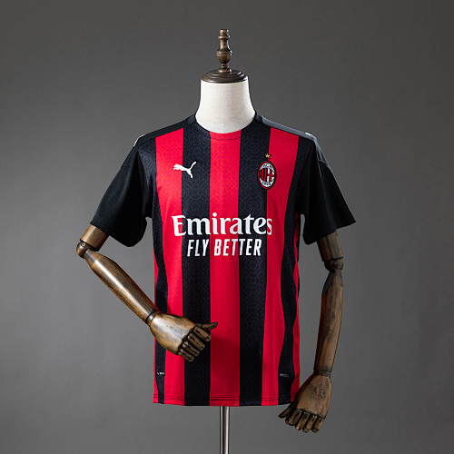 AC Milan 20/21 Titular Retrô Camisa S-XXL