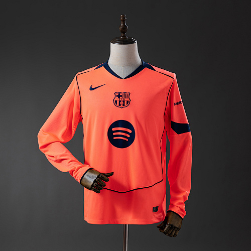 Barcelona 25/26 Terceira Manga longa Camisa S-4XL