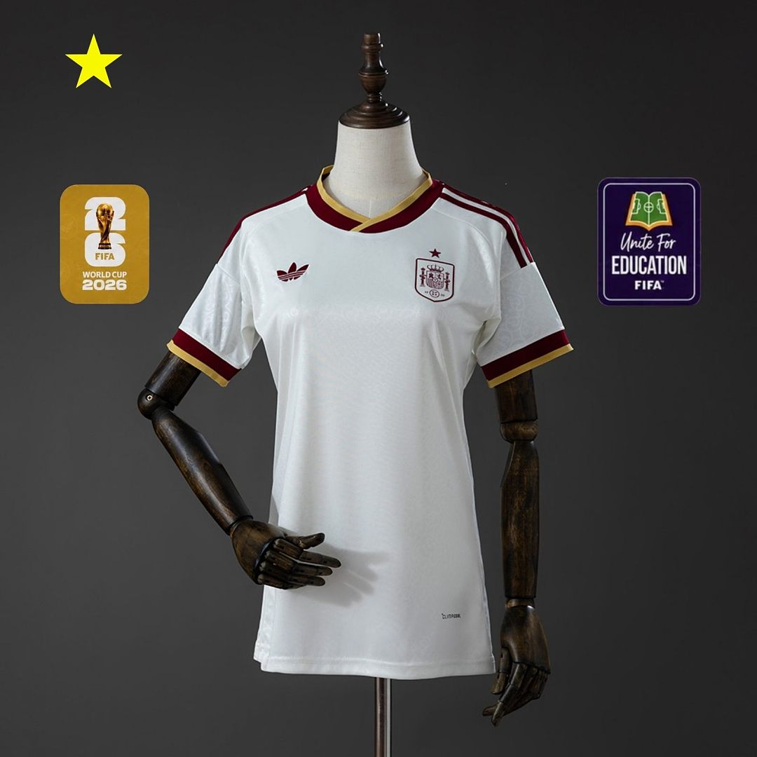 Spain 2026 Visitante Feminina Camisa S-XXL, foto 1