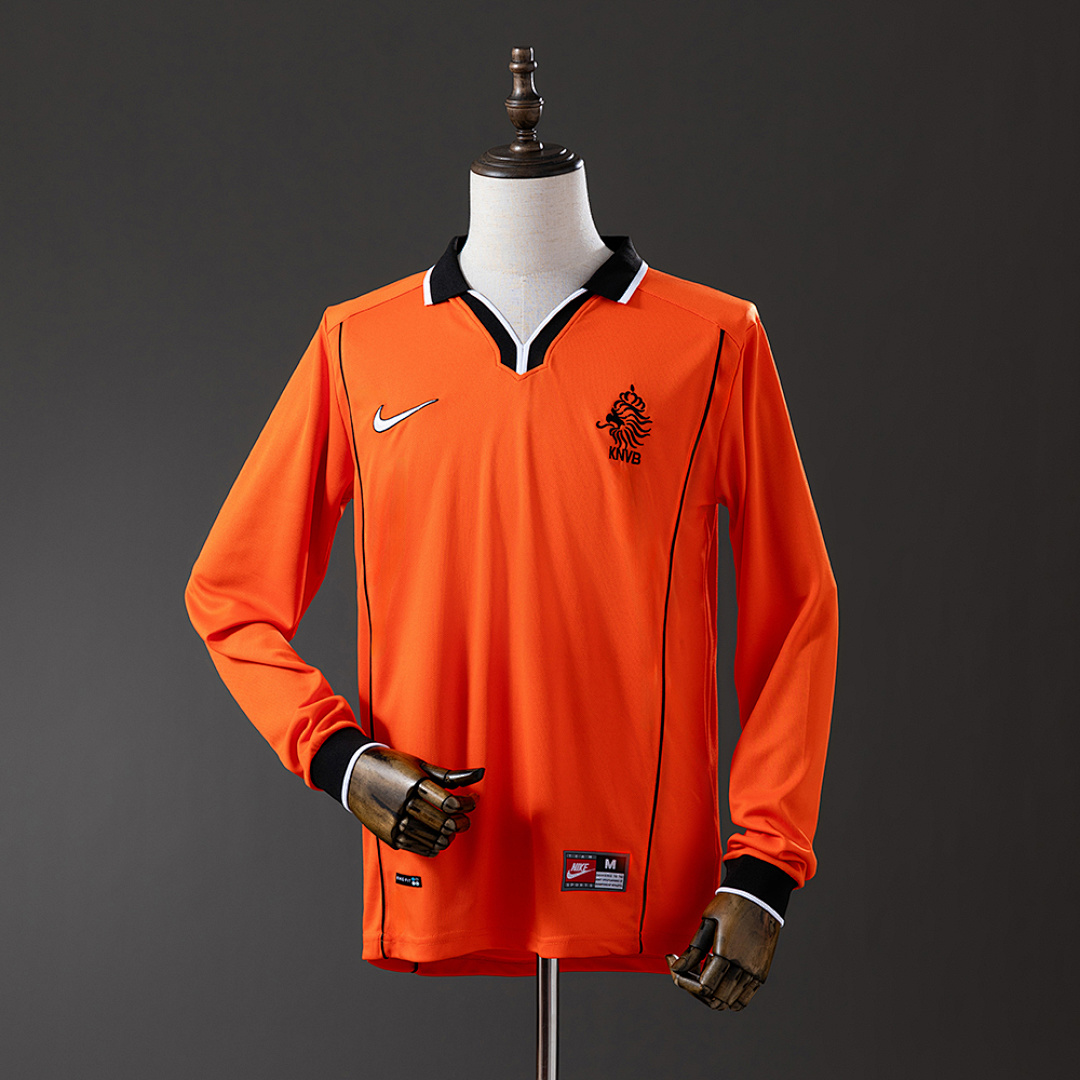 Netherlands 1998 Titular Manga longa Retrô Camisa S-XXL, foto 1