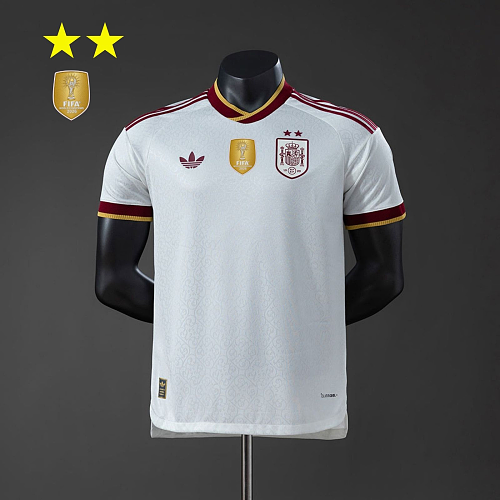 Spain 2026 Visitante 2-Star Champion Edition Versão jogador Camisa S-4XL