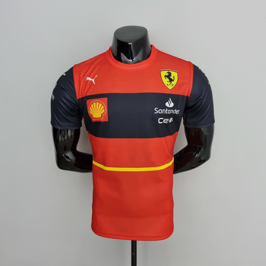2022 F1 Formula One; Ferrari racing suit crew neck red 55 S-5XL, foto 1