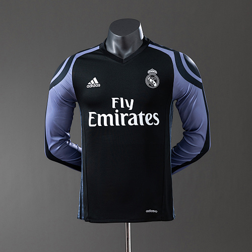 Real Madrid 16/17 Terceira Manga longa Versão jogador Retrô Camisa S-3XL