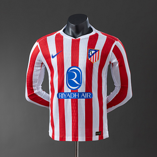 25/26 Player Manga longa Atletico Madrid Titular Camisa S-3XL