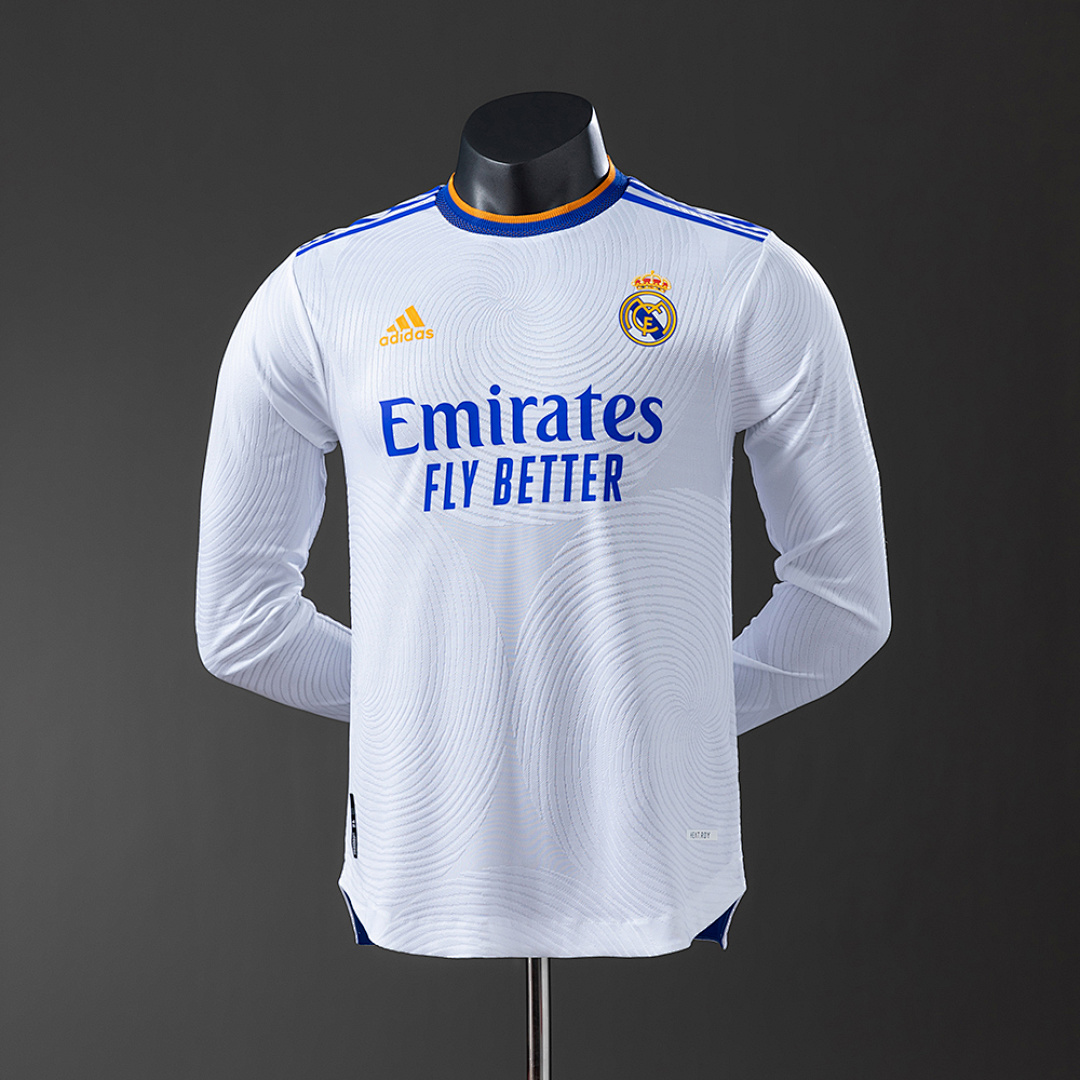 Real Madrid 21/22 Titular Manga longa Versão jogador Retrô Camisa S-3XL, foto 1