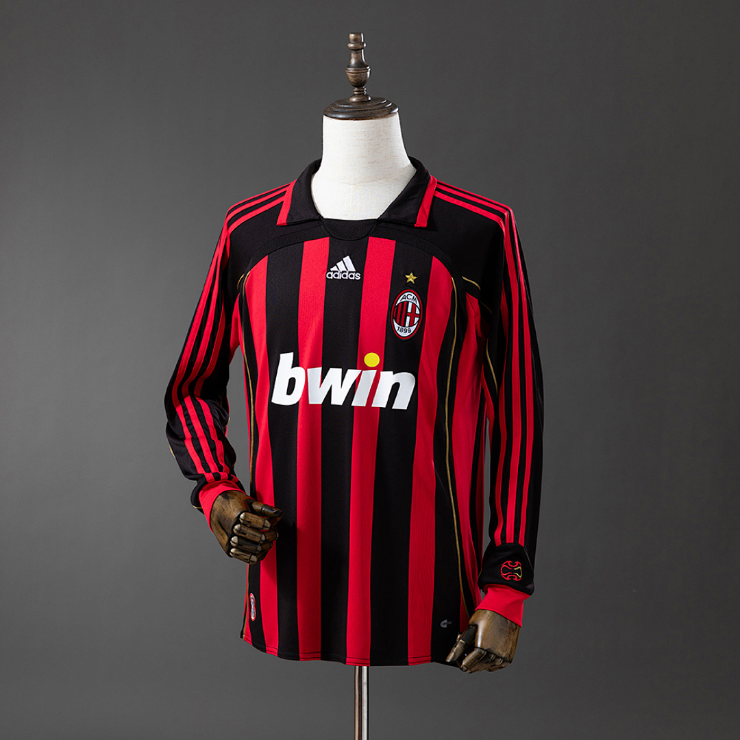 Retrô 06/07 AC Milan Manga longa Titular S-XXL, foto 1