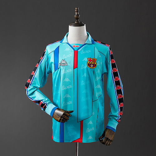 Barcelona 95/97 Visitante Manga longa Retrô Camisa S-XXL